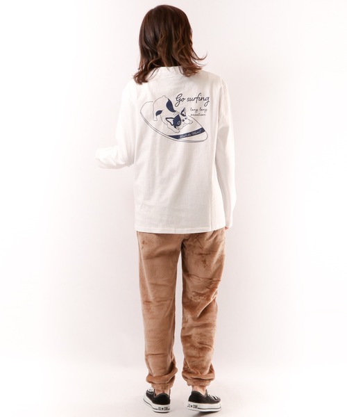 FUNALIVE(ファンアライブ)の「フレンチブルドッグデザイン長袖Tシャツ(Tシャツ/カットソー・メンズ・ホワイト/ブルーグリーン・S/L/M)」の16枚目の写真
