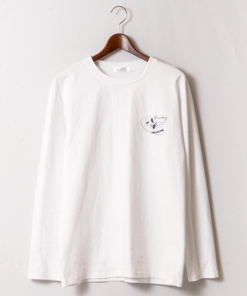 フレンチブルドッグデザイン長袖Tシャツ（Tシャツ/カットソー
