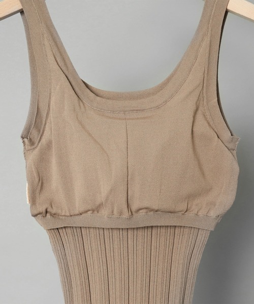 ADAWAS(アダワズ)の「【 ADAWAS / アダワス 】 PLEATED STITCH TANK TOP / プリーツステッチタンクトップ(タンクトップ・レディース・ネイビー/ピンク/グレイッシュベージュ・FREE)」の7枚目の写真