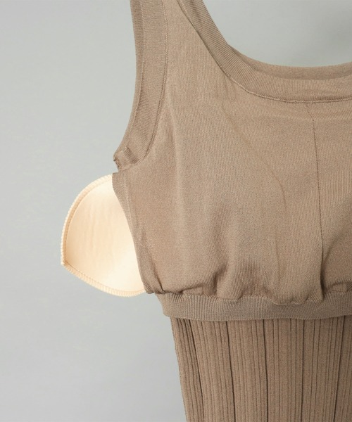 ADAWAS(アダワズ)の「【 ADAWAS / アダワス 】 PLEATED STITCH TANK TOP / プリーツステッチタンクトップ(タンクトップ・レディース・ネイビー/ピンク/グレイッシュベージュ・FREE)」の6枚目の写真