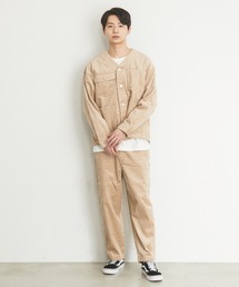 THE HITSS | 【THE HITSS】オーバーサイズ 太コーデュロイ ノーカラーカバーオール＆ペインターパンツ［セットアップ商品］(セットアップ)