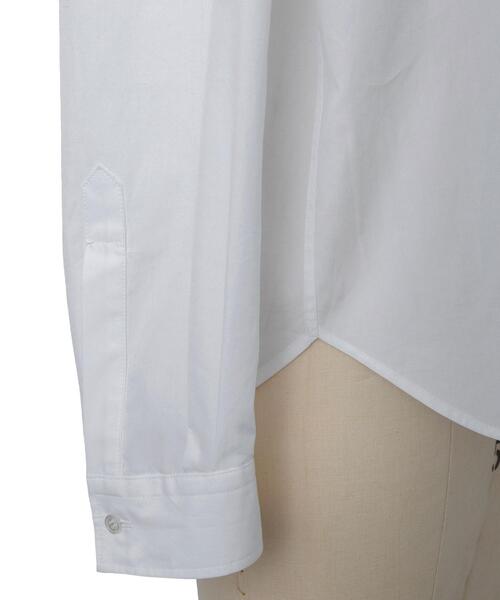 Drawer(ドゥロワー)の「<Drawer(ドゥロワー)> コットンビックカラー比翼ブラウス(シャツ/ブラウス・レディース・ホワイト/ネイビー・38/36)」の9枚目の写真