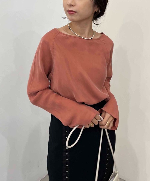 CAPRICIEUX LE'MAGE（カプリシューレマージュ）の「バイヤスプルオーバー（シャツ/ブラウス・レディース・ブラック/ベージュ/ピンク・FREE）」の3枚目の写真