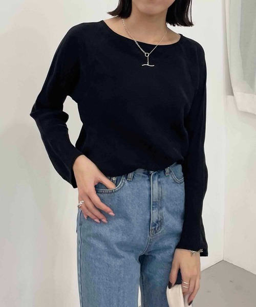 CAPRICIEUX LE'MAGE（カプリシューレマージュ）の「バイヤスプルオーバー（シャツ/ブラウス・レディース・ブラック/ベージュ/ピンク・FREE）」の2枚目の写真