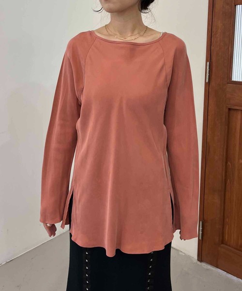 CAPRICIEUX LE'MAGE（カプリシューレマージュ）の「バイヤスプルオーバー（シャツ/ブラウス・レディース・ブラック/ベージュ/ピンク・FREE）」の4枚目の写真