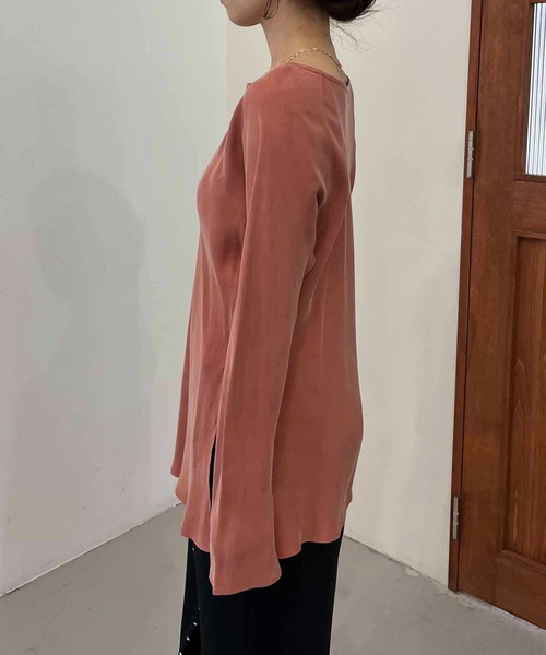 CAPRICIEUX LE'MAGE（カプリシューレマージュ）の「バイヤスプルオーバー（シャツ/ブラウス・レディース・ブラック/ベージュ/ピンク・FREE）」の5枚目の写真