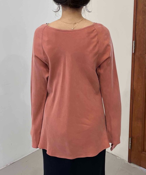 CAPRICIEUX LE'MAGE（カプリシューレマージュ）の「バイヤスプルオーバー（シャツ/ブラウス・レディース・ブラック/ベージュ/ピンク・FREE）」の6枚目の写真