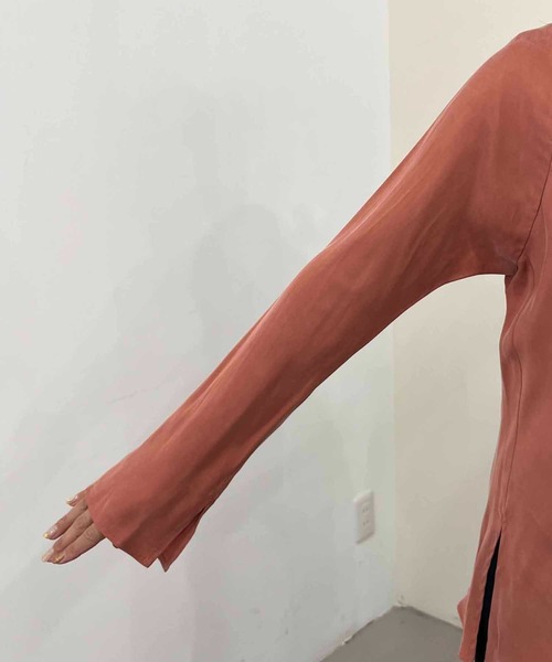 CAPRICIEUX LE'MAGE（カプリシューレマージュ）の「バイヤスプルオーバー（シャツ/ブラウス・レディース・ブラック/ベージュ/ピンク・FREE）」の8枚目の写真