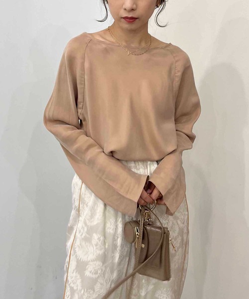 CAPRICIEUX LE'MAGE（カプリシューレマージュ）の「バイヤスプルオーバー（シャツ/ブラウス・レディース・ブラック/ベージュ/ピンク・FREE）」の11枚目の写真