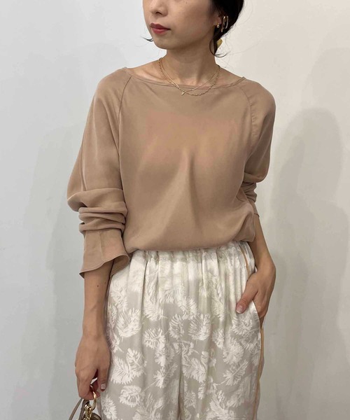 CAPRICIEUX LE'MAGE（カプリシューレマージュ）の「バイヤスプルオーバー（シャツ/ブラウス・レディース・ブラック/ベージュ/ピンク・FREE）」の13枚目の写真