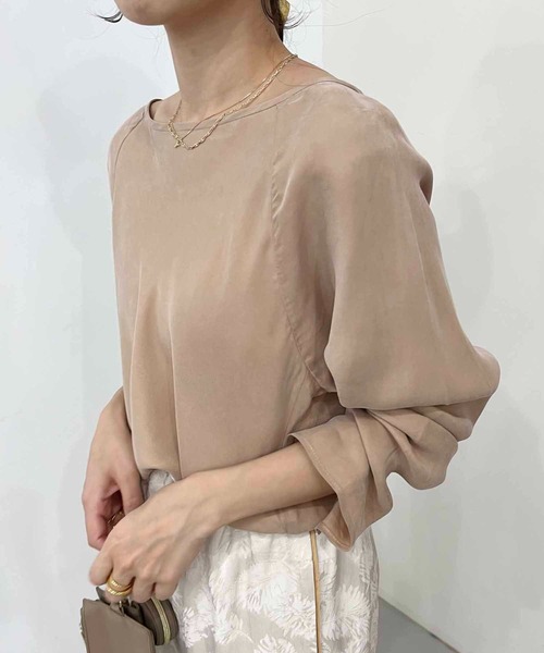 CAPRICIEUX LE'MAGE（カプリシューレマージュ）の「バイヤスプルオーバー（シャツ/ブラウス・レディース・ブラック/ベージュ/ピンク・FREE）」の15枚目の写真