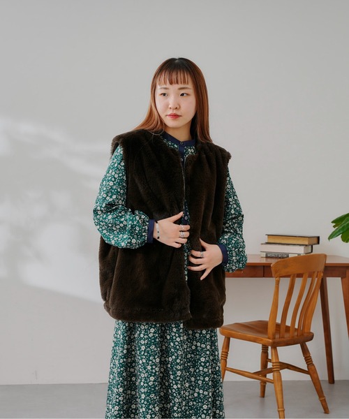 CPCM（シーピーシーエム）の「ファーベストセットワンピース（ワンピース・レディース・ブラック/グリーン/アイボリー/ブラック系その他・FREE）」の7枚目の写真