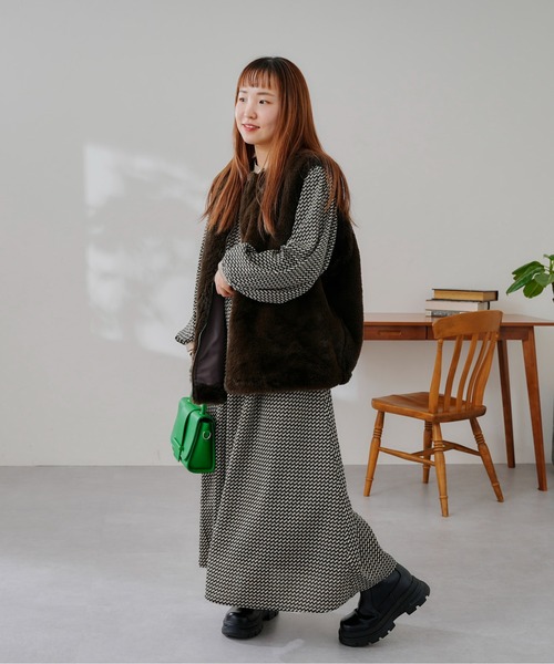 CPCM（シーピーシーエム）の「ファーベストセットワンピース（ワンピース・レディース・ブラック/グリーン/アイボリー/ブラック系その他・FREE）」の8枚目の写真