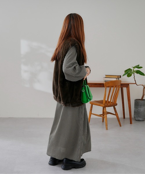 CPCM（シーピーシーエム）の「ファーベストセットワンピース（ワンピース・レディース・ブラック/グリーン/アイボリー/ブラック系その他・FREE）」の9枚目の写真