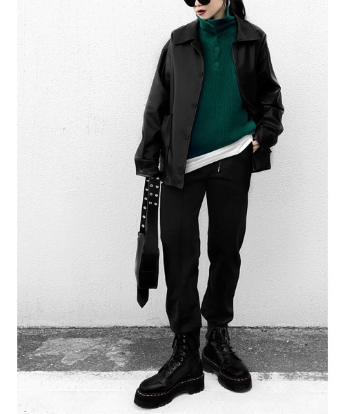 LVEU.(ラブユ.)の「Center seam sweat jogger pants / センターシームスウェットジョガーパンツ(Ai select)(その他パンツ・レディース・ブラック・FREE)」の14枚目の写真