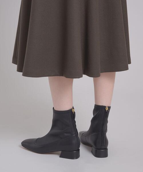 ODETTE E ODILE（オデットエオディール）の「スクエアストレッチ ショートブーツ35↑（ブーツ・レディース・ブラック/ベージュ/モカ・23cm/24cm/22.5cm/23.5cm/24.5cm/22cm/25cm）」の7枚目の写真