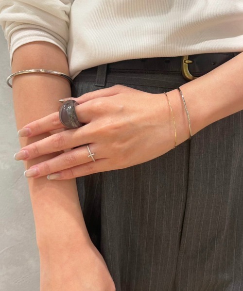 【ete】PT900 クロス ダイヤモンド リング 7号 PT900 クロス ダイヤモンド リング（リング）｜ete（エテ）の