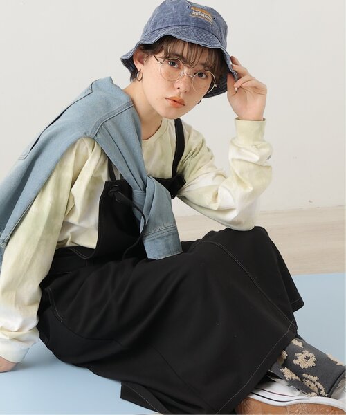 DOUBLE NAME（ダブルネーム）の「RUSSELL ATHLETIC×DOUBLE NAMEタイダイ染めロンTEE（Tシャツ/カットソー・レディース・イエロー/スミクロ/サックスブルー/パープル・FREE）」の13枚目の写真