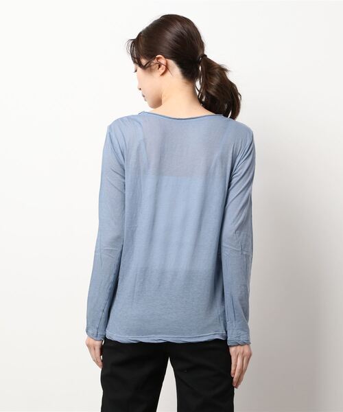 Plantation(プランテーション)の「エジプトコットン(Tシャツ/カットソー・レディース・ダークグレー/ベビーピンク/グリーン/ライトピンク/ライトブルー・M size)」の7枚目の写真