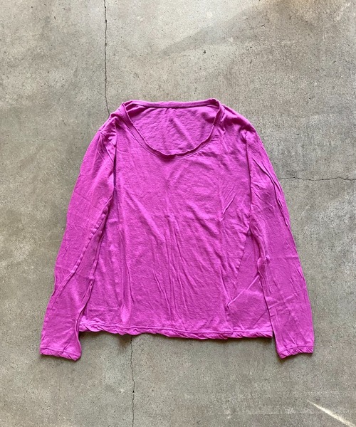 Plantation(プランテーション)の「エジプトコットン(Tシャツ/カットソー・レディース・ダークグレー/ベビーピンク/グリーン/ライトピンク/ライトブルー・M size)」の4枚目の写真