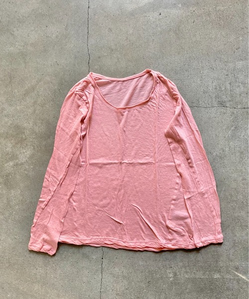 Plantation(プランテーション)の「エジプトコットン(Tシャツ/カットソー・レディース・ダークグレー/ベビーピンク/グリーン/ライトピンク/ライトブルー・M size)」の5枚目の写真