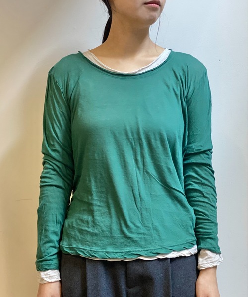 Plantation(プランテーション)の「エジプトコットン(Tシャツ/カットソー・レディース・ダークグレー/ベビーピンク/グリーン/ライトピンク/ライトブルー・M size)」の10枚目の写真
