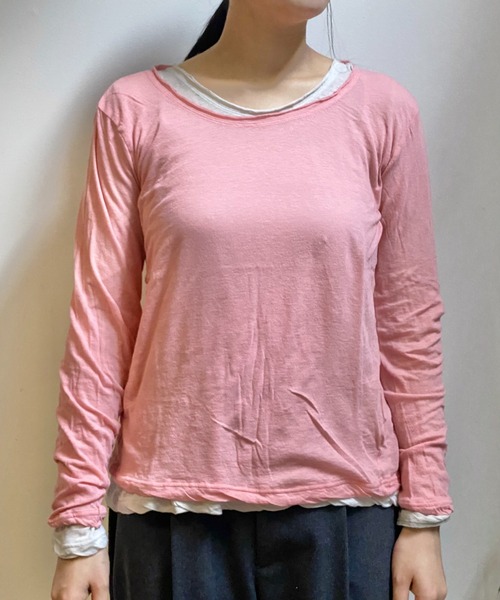 Plantation(プランテーション)の「エジプトコットン(Tシャツ/カットソー・レディース・ダークグレー/ベビーピンク/グリーン/ライトピンク/ライトブルー・M size)」の14枚目の写真
