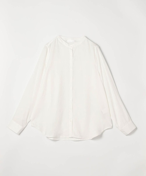 NICOLE white（ニコルホワイト）の「ニットベスト×バンドカラーブラウスＳＥＴ（ベスト・レディース・チャコールグレー/ベージュ/サックスブルー/グリーン・FREE）」の21枚目の写真