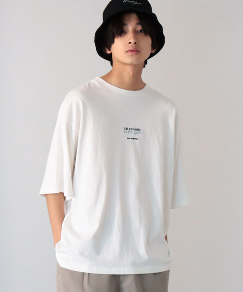 BeAMS DOT（ビームスドット）の「【WEB限定】BeAMS DOT / タイポグラフィ― Tシャツ（Tシャツ/カットソー・メンズ・ホワイト/グリーン系その他・MEDIUM/LARGE）」の3枚目の写真