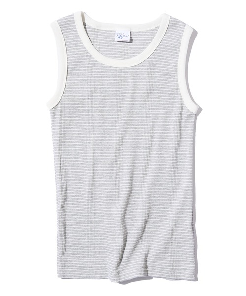 MILLER（ミラー）の「R.P.miller/ミラー TANK TOPS インナー タンクトップ ボーダー 2026新作　再入荷（タンクトップ・レディース・ホワイト/グリーン/ブラウン/オレンジ/ホワイト×ネイビー/グレー/オレンジ系その他/モカ/イエロー/レッド・FREE）」の4枚目の写真
