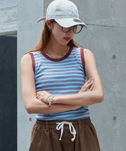 MILLER(ミラー)の「R.P.miller/ミラー TANK TOPS インナー タンクトップ ボーダー 2026新作 再入荷(タンクトップ・レディース・ホワイト/グリーン/ブラウン/オレンジ/ホワイト×ネイビー/グレー/オレンジ系その他/モカ/イエロー/レッド/レッド系2/グリーン系1/アイボリー/ブラック系1/ネイビー系1/ネイビー/ブラック/ダークブラウン/ライトブルー/レッド系1/ブラック×ホワイト/ホワイト系その他・FREE)」の14枚目の写真