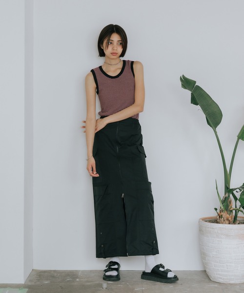 MILLER（ミラー）の「R.P.miller/ミラー TANK TOPS インナー タンクトップ ボーダー 2026新作　再入荷（タンクトップ・レディース・ホワイト/グリーン/ブラウン/オレンジ/ホワイト×ネイビー/グレー/オレンジ系その他/モカ/イエロー/レッド・FREE）」の15枚目の写真