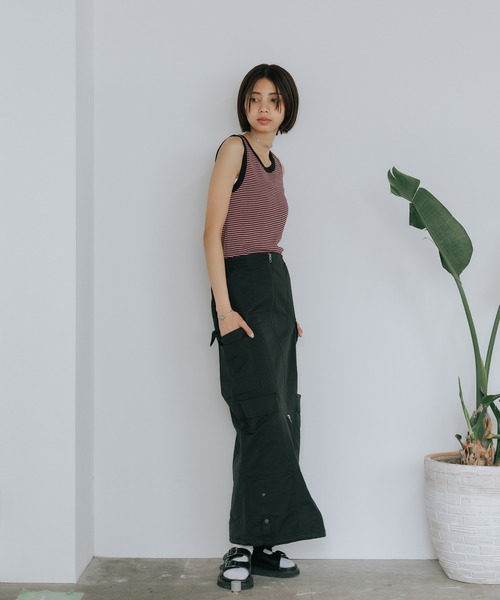 MILLER（ミラー）の「R.P.miller/ミラー TANK TOPS インナー タンクトップ ボーダー 2026新作　再入荷（タンクトップ・レディース・ホワイト/グリーン/ブラウン/オレンジ/ホワイト×ネイビー/グレー/オレンジ系その他/モカ/イエロー/レッド・FREE）」の16枚目の写真