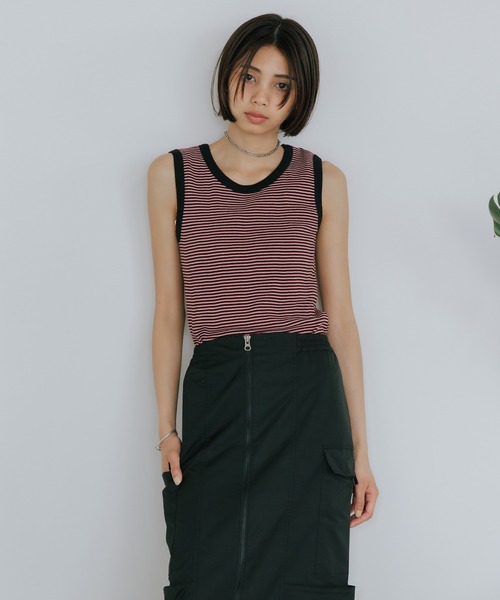 MILLER（ミラー）の「R.P.miller/ミラー TANK TOPS インナー タンクトップ ボーダー 2026新作　再入荷（タンクトップ・レディース・ホワイト/グリーン/ブラウン/オレンジ/ホワイト×ネイビー/グレー/オレンジ系その他/モカ/イエロー/レッド・FREE）」の13枚目の写真