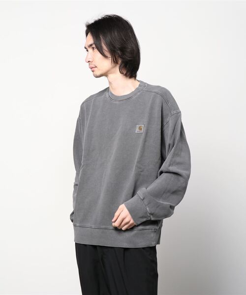 Carhartt WIP（カーハートダブリューアイピー）の「NELSON SWEATSHIRT（スウェット・メンズ・スカイブルー/ライトブラウン/ブラック/パープル・LARGE/SMALL/MEDIUM/X-LARGE）」の3枚目の写真