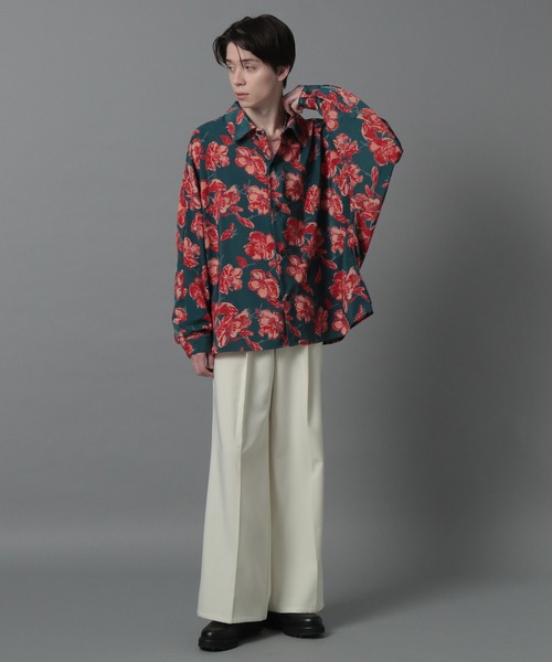 HARE（ハレ）の「ワイドフレアトラウザーSS(HARE)（スラックス・メンズ・オフホワイト/ブラック/グリーン/パープル/ピンク/オレンジ系その他/レッド・SMALL/MEDIUM）」の15枚目の写真