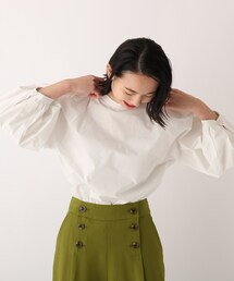 OPAQUE.CLIP | コットンタイプライター ボリュームスリーブブラウス(シャツ/ブラウス)