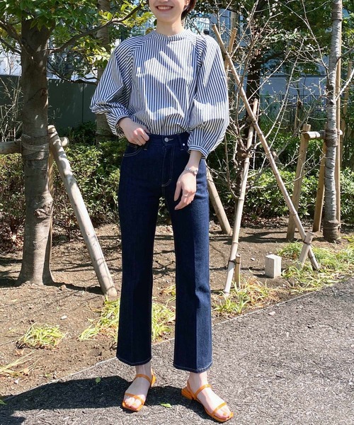 OPAQUE.CLIP（オペークドットクリップ）の「◆コットンタイプライター ボリュームスリーブブラウス（シャツ/ブラウス・レディース・ベージュ/ブラック系2/ホワイト系/ブルー系2・38/36/40/42）」の21枚目の写真