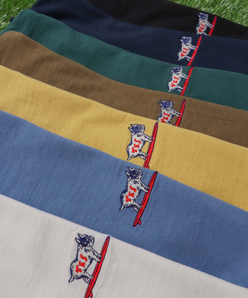 The Endless Summer（エンドレスサマー）の「TES ORGANIC COTTON HUNTINGTON BIG T-SHIRT / オーガニックコットンTシャツ（Tシャツ/カットソー・メンズ・イエロー/ネイビー/サックスブルー/ホワイト/カーキ/ダークグリーン/ブラック・SMALL/X-LARGE/MEDIUM/LARGE）」の8枚目の写真