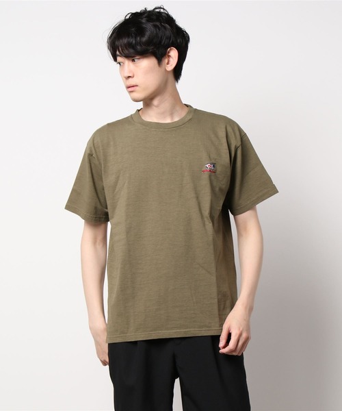 The Endless Summer（エンドレスサマー）の「TES ORGANIC COTTON HUNTINGTON BIG T-SHIRT / オーガニックコットンTシャツ（Tシャツ/カットソー・メンズ・イエロー/ネイビー/サックスブルー/ホワイト/カーキ/ダークグリーン/ブラック・SMALL/X-LARGE/MEDIUM/LARGE）」の10枚目の写真