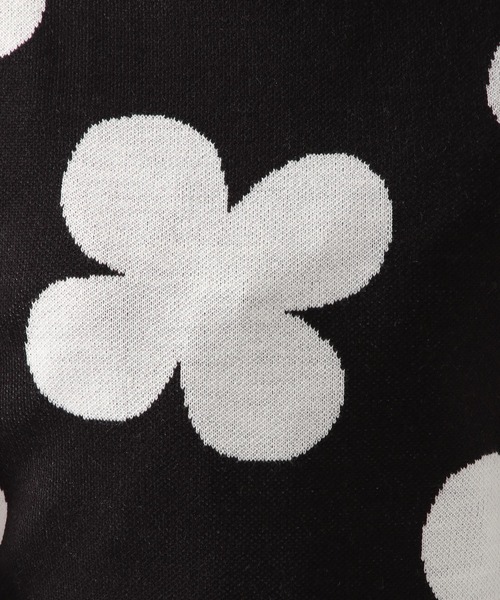 WONDER VISITOR（ワンダービジター）の「WONDER VISITOR／Flower Knit vest 2276921（ベスト・レディース・ブラック/グリーン・FREE）」の16枚目の写真