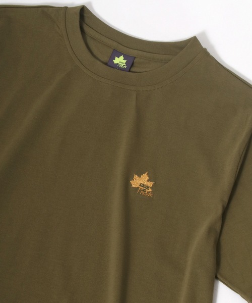 LOGOS（ロゴス）の「LOGOS/ロゴス ワンポイント刺繍 半袖Tシャツ 吸汗速乾（Tシャツ/カットソー・メンズ・ホワイト/ライトブルー/ベージュ/ネイビー/グレー/オリーブ/サックスブルー/イエロー/ワイン・LL/M/L）」の5枚目の写真