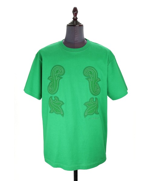 elephant TRIBAL fabrics（エレファントトライバルファブリックス）の「elephant TRIBAL fabrics  Code Embroidery T-SH（Tシャツ/カットソー・メンズ・ネイビー/ボルドー/ブラック/グリーン・LARGE/X-SMALL/SMALL/MEDIUM）」の3枚目の写真