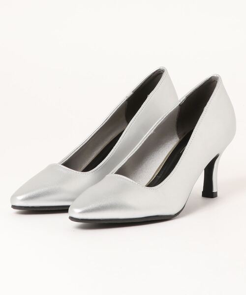 DURAS（デュラス）の「【DURAS】　ポインテッドトゥベーシックパンプス（パンプス・レディース・アイボリー/ブラック/シルバー・22.5cm/24.5cm/23.5cm/24.0cm/23.0cm）」の3枚目の写真
