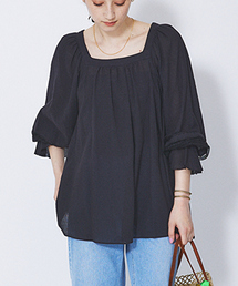 Rouge vif Anna | スクエアカラーパフスリーブブラウス(シャツ/ブラウス)