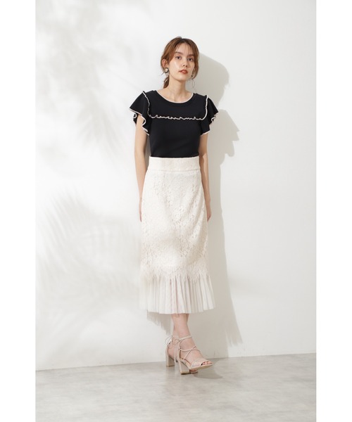 JILL STUART（ジルスチュアート）の「◆アリスレーススカート（スカート・レディース・ホワイト/ブルー・2/0/4）」の15枚目の写真