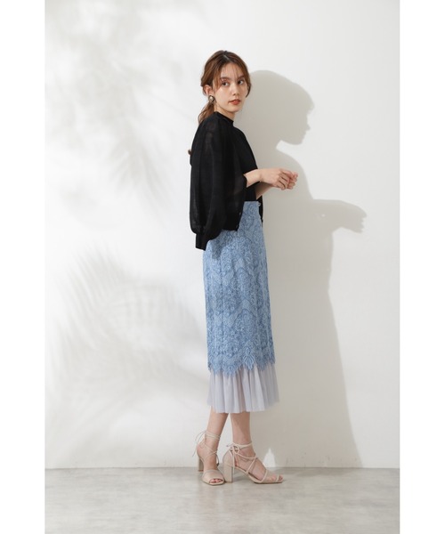 JILL STUART（ジルスチュアート）の「◆アリスレーススカート（スカート・レディース・ホワイト/ブルー・2/0/4）」の18枚目の写真