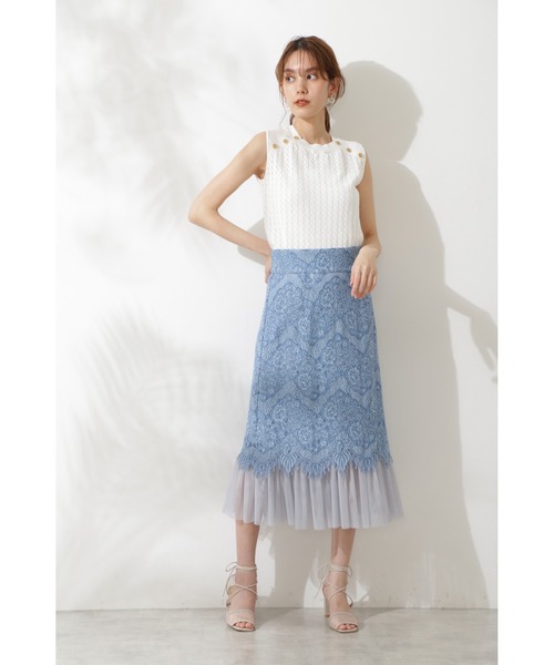 JILL STUART（ジルスチュアート）の「◆アリスレーススカート（スカート・レディース・ホワイト/ブルー・2/0/4）」の11枚目の写真