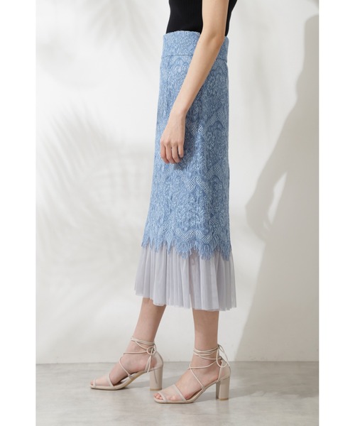 JILL STUART（ジルスチュアート）の「◆アリスレーススカート（スカート・レディース・ホワイト/ブルー・2/0/4）」の9枚目の写真