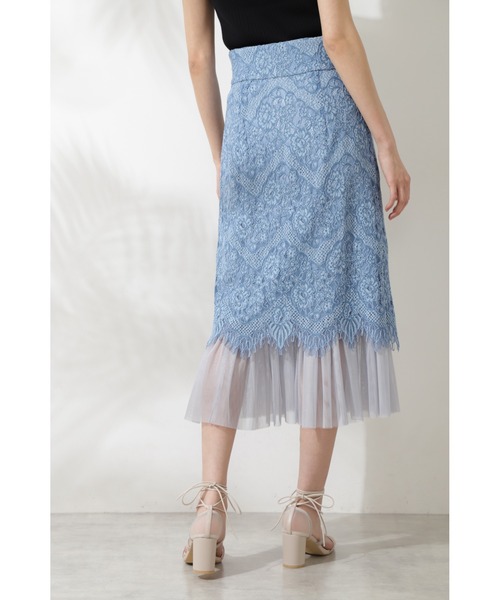 JILL STUART（ジルスチュアート）の「◆アリスレーススカート（スカート・レディース・ホワイト/ブルー・2/0/4）」の7枚目の写真